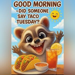 Raccoon Taco Tuesday Art Print